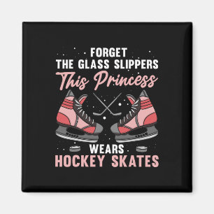 Funny Ice Hockey Design For Girls Women Ice Hockey Magnet