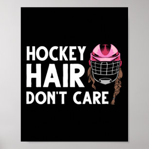 Funny Ice Hockey Design For Women Girls Ice Hockey Poster