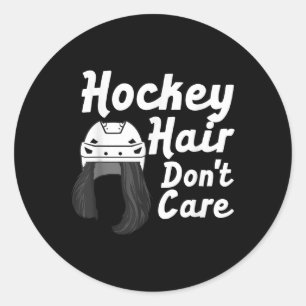 Funny Ice Hockey For Women Girls Field Hockey Helm Classic Round Sticker