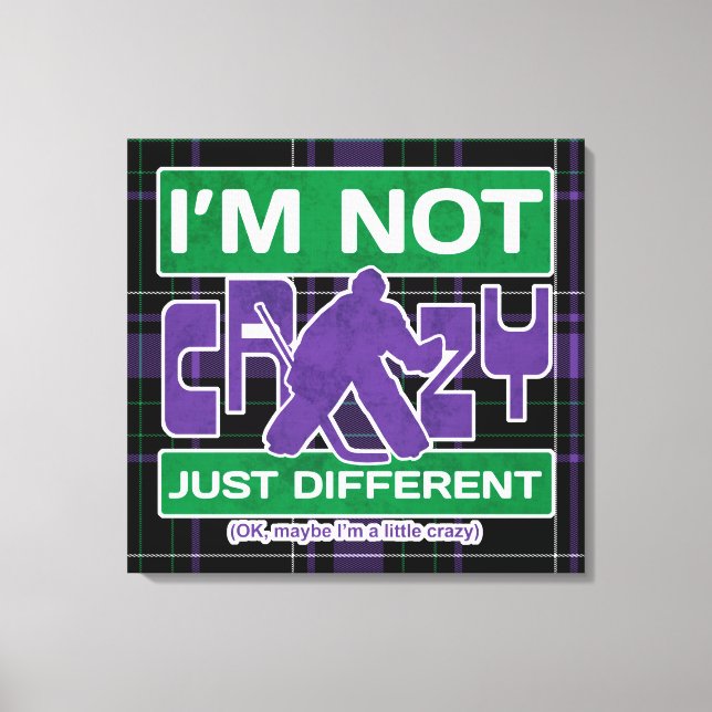 Funny Ice Hockey Goalie Box Canvas Print (Front)