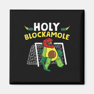 Funny Ice Hockey Goalie Ice Hockey Player Avocado Magnet