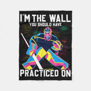 Funny Ice Hockey Goalie Ice Hockey Player Goalie Fleece Blanket