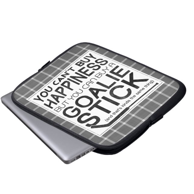 Funny Ice Hockey Goalie Laptop Case (Front Bottom)