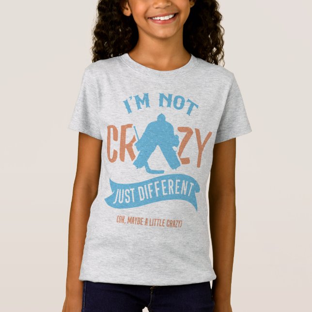 Funny Ice Hockey Goaltender Tee Shirt (Front)