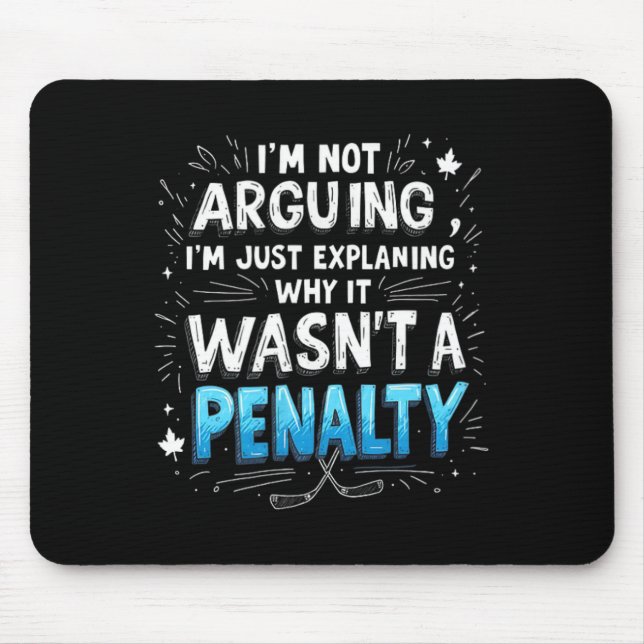 Funny Ice Hockey Penalty Debyte  Mouse Mat (Front)