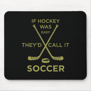 Funny Ice Hockey Player Goalie Sports Gift Men Wom Mouse Mat