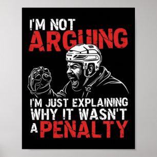 Funny Ice Hockey Player Sports Humor Poster