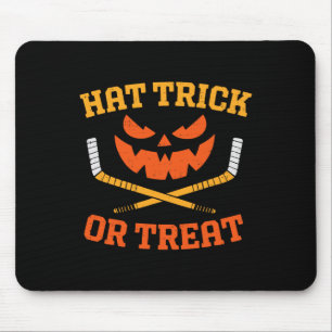 Funny Ice Hockey Pumpkin Halloween Mens Boys Teens Mouse Mat