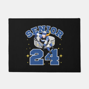Funny Ice Hockey Senior 2024 Doormat