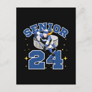 Funny Ice Hockey Senior 2024 Enclosure Card