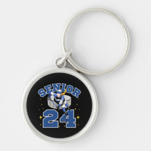 Funny Ice Hockey Senior 2024 Key Ring