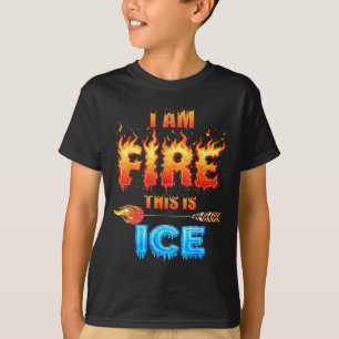 Funny Ice This Is Fire Costume Halloween Family Ma T-Shirt