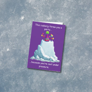 Funny Iceberg Birthday Humour Party Design Card