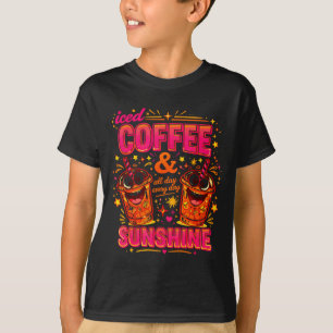 Funny iced coffee sunshine summer vibes caffeine T-Shirt