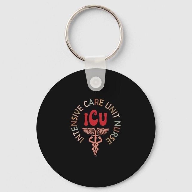 Funny Icu Nurse Intensive Care Unit Nurse Emergenc Key Ring (Front)