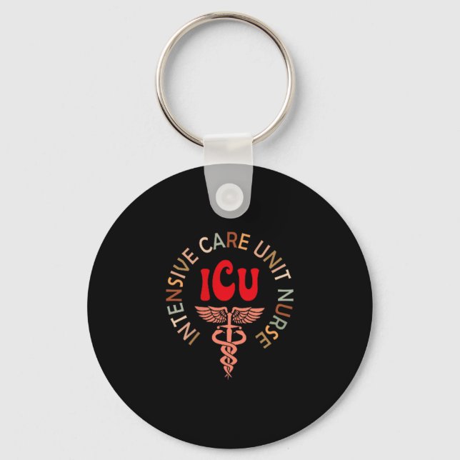 Funny Icu Nurse Intensive Care Unit Nurse Emergenc Key Ring (Front)