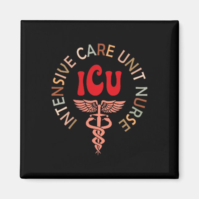 Funny Icu Nurse Intensive Care Unit Nurse Emergenc Magnet (Front)