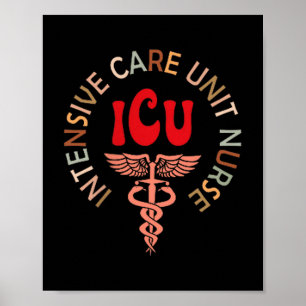 Funny Icu Nurse Intensive Care Unit Nurse Emergenc Poster