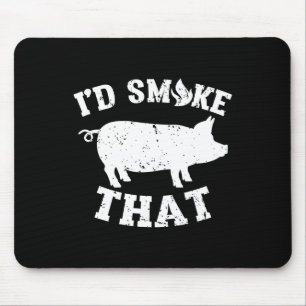 Funny I'd Smoke That Pork Pig Vintage Barbeque Mouse Mat