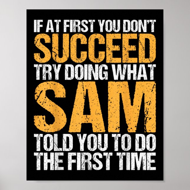 Funny If At First You Dont Succeed Try Doing What  Poster (Front)
