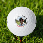 Funny If Found Hit Better Custom Photo and Name Golf Balls<br><div class="desc">Make every golf game more fun with these custom photo and name golf balls! Featuring the playful phrase, "If found, please hit better than this guy did!", this design adds a humourous twist to any round of golf. Personalise it by adding a photo and customising the name to make it...</div>