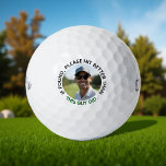 Funny If Found, Please Hit Better Custom Photo Golf Balls<br><div class="desc">Add a playful twist to your golf game with these custom photo golf balls! Featuring the humourous phrase, "If found, please hit better than this guy did!" This design is perfect for golf lovers who enjoy a good laugh on the course. Personalise it by replacing "this guy" with any name—making...</div>