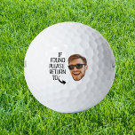 Funny If Found Return To Men Face Photo Golf Balls<br><div class="desc">Funny personalised men's golf ball set with the quote "If found please return to" and a picture. Upload a photo to make it your own. To use a cut-out, the background needs to be a transparent png file. To make the cut-out of the face you can download any free mobile...</div>