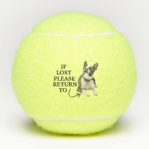 Funny If Lost Return To Dog Photo Tennis Balls
