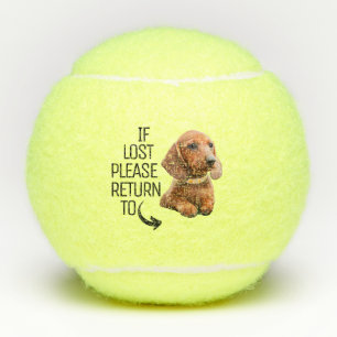 Funny If Lost Return To Dog Photo Tennis Balls