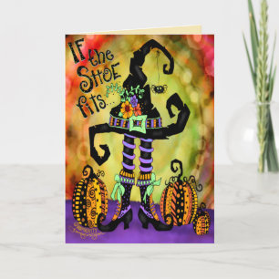 Funny If The Shoe Fits Halloween Witch Inspirivity Card