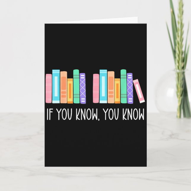 Funny If You Know You Know 6 7 Reading Books Merry Card (Front)