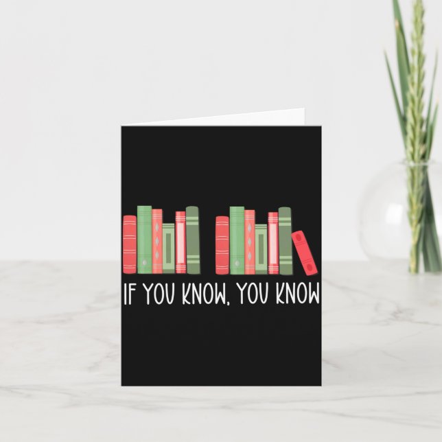 Funny If You Know You Know 6 7 Reading Books Merry Card (Front)