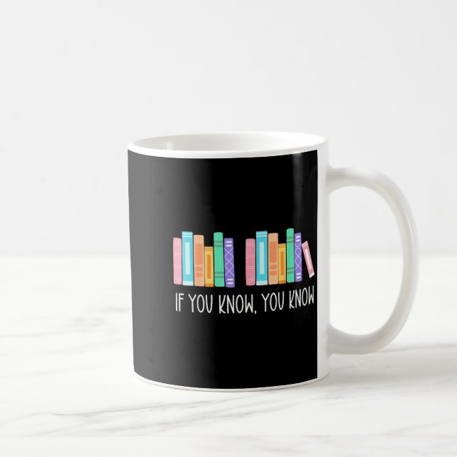 Funny If You Know You Know 6 7 Reading Books Merry Coffee Mug (Right)