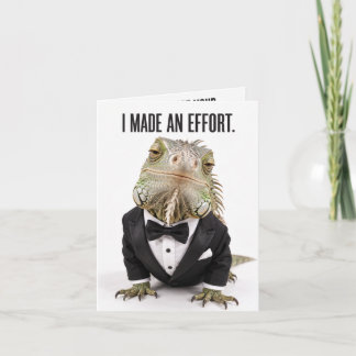 Funny Iguana Birthday Card | Tuxedo Fisheye Humour