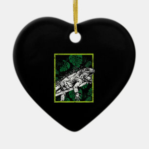 Funny Iguana Lovers Gift Ceramic Tree Decoration