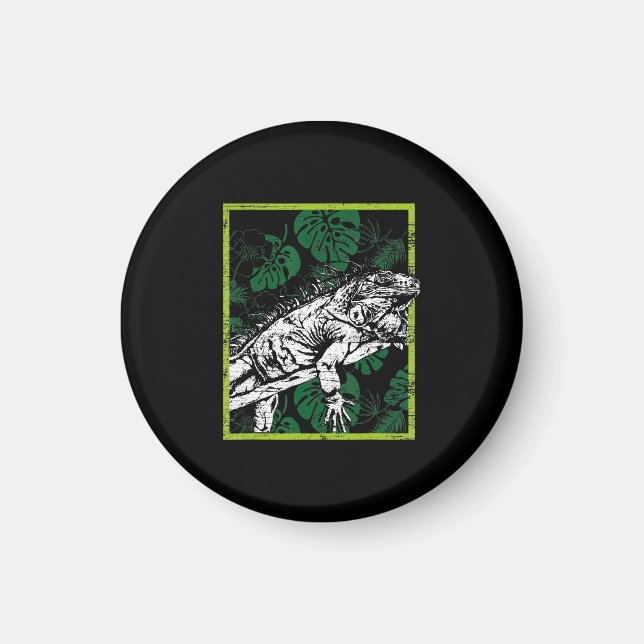 Funny Iguana Lovers Gift Magnet (Front)