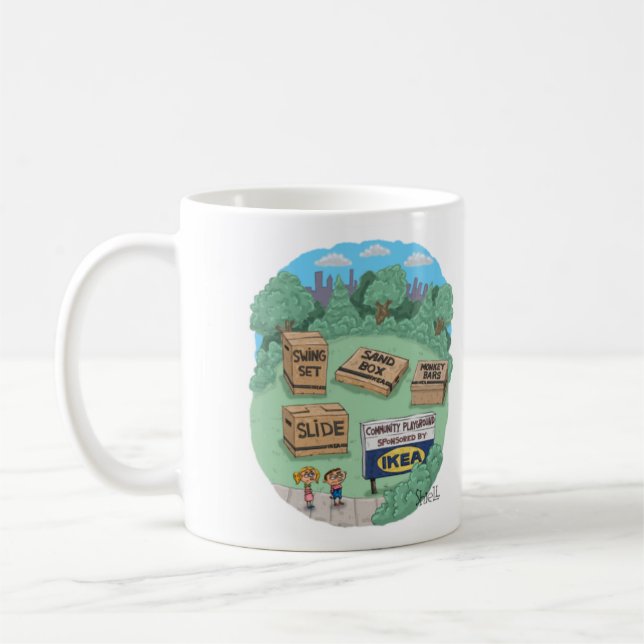 FUNNY IKEA PLAYGROUND COFFEE MUG (Left)