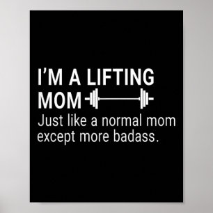 Funny I'm A Lifting Mum Definition Gym Workout Bod Poster