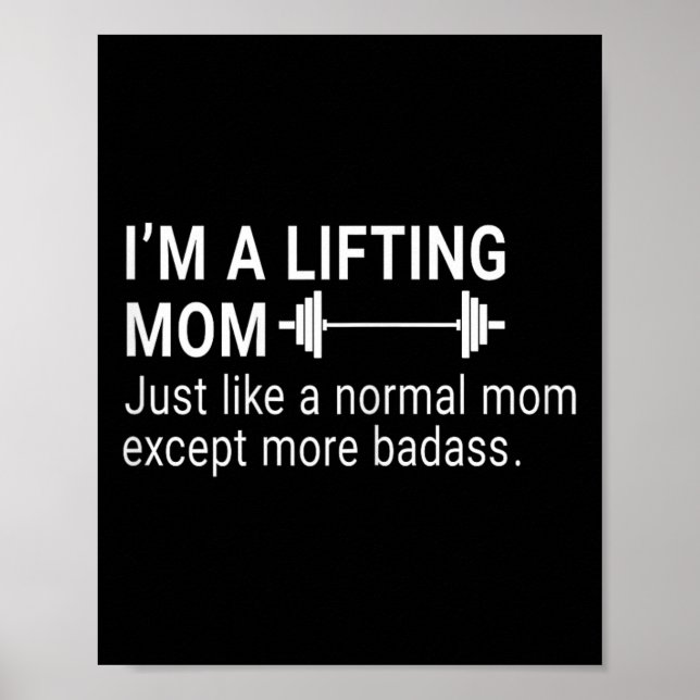 Funny I'm A Lifting Mum Definition Gym Workout Bod Poster (Front)