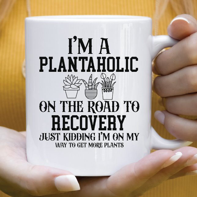 Funny I'm A Plantaholic Two-Tone Coffee Mug (Creator Uploaded)