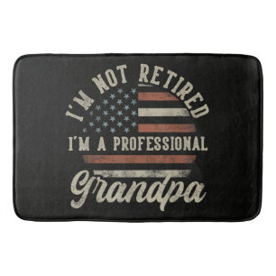 Funny "I'm A Professional Grandpa" Retirement Bath Mat