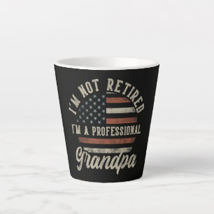Funny "I'm A Professional Grandpa" Retirement Latte Mug