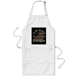 Funny "I'm A Professional Grandpa" Retirement Long Apron