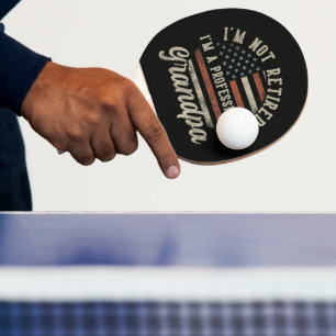 Funny "I'm A Professional Grandpa" Retirement Ping Pong Paddle