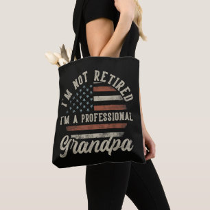 Funny "I'm A Professional Grandpa" Retirement Tote Bag