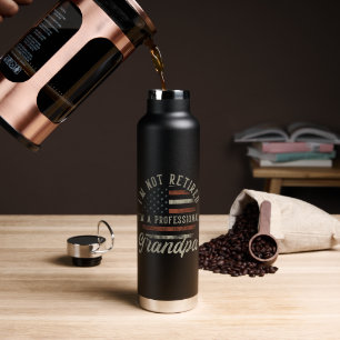 Funny "I'm A Professional Grandpa" Retirement Water Bottle