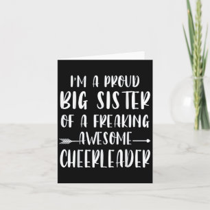 Funny I'm A Proud Cheer Big Sister Of A Cheerleade Card
