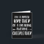 Funny Im A Proud Cheer Brother Of A Cheerleader Xm Card<br><div class="desc">Funny Im A Proud Cheer Brother Of A Cheerleader Xmas</div>