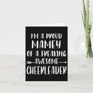 Funny I'm A Proud Cheer Mamey Of A Cheerleader Xma Card