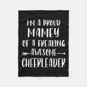 Funny I'm A Proud Cheer Mamey Of A Cheerleader Xma Fleece Blanket